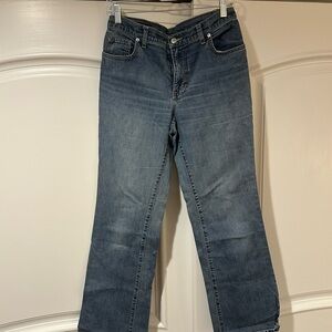 Lands' End Women's Straight Leg Denim Jeans - Blue Wash